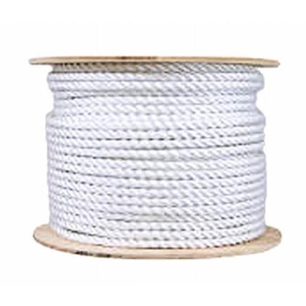Mibro Group Mibro Group 235078 0.50 in. x 250 ft. White Solid Braided Nylon Rope 235078 - main